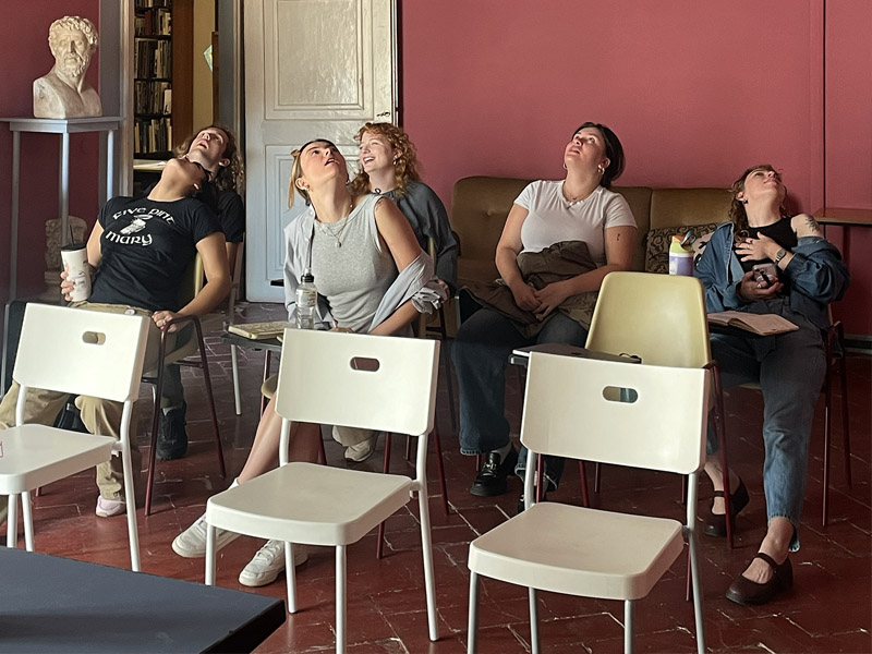 Students gathering at FSFA